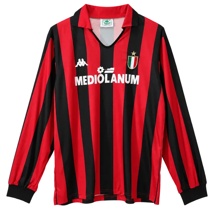 Jersey retro AC Milan 1988/89 Local Manga larga