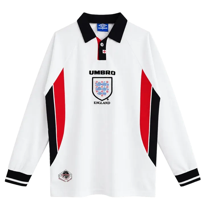 Jersey retro Inglaterra 1998 Local Manga larga
