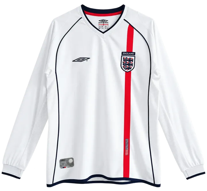 Jersey retro Inglaterra 2002 Local Manga Larga