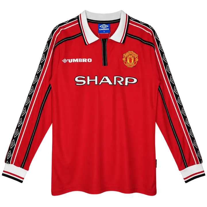 Jersey retro Manchester United 1998/99 Local Manga larga