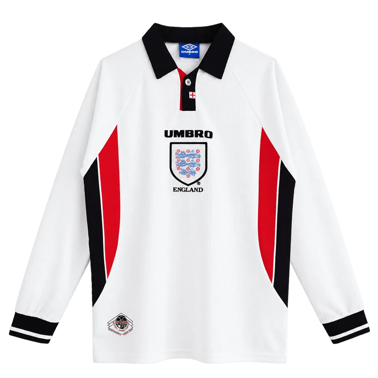 Jersey retro Inglaterra 1998 Local Manga larga