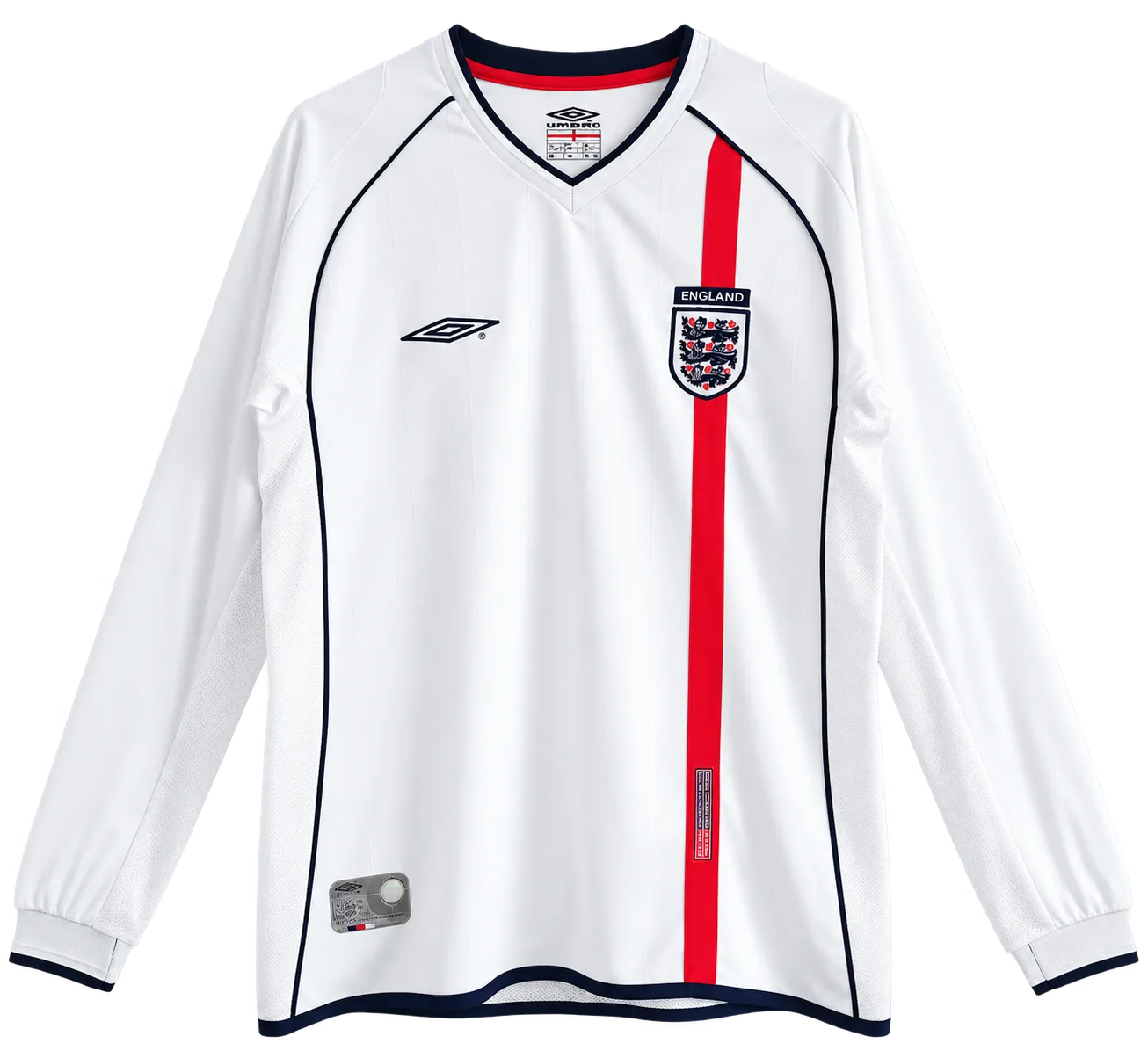 Jersey retro Inglaterra 2002 Local Manga Larga